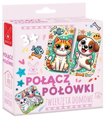Produktbild von Gra edukacyjna Połącz Połówki Zwierzęta Domowe Kangur