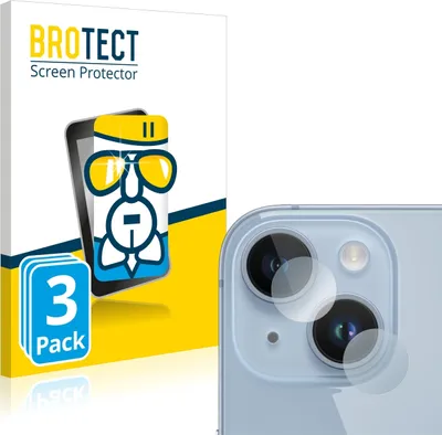 Produktbild von 3x BROTECT Schutzglas für Apple iPhone 14 (NUR Kameraschutz) Schutzfolie Panzer Folie Glas Display Schutz klar
