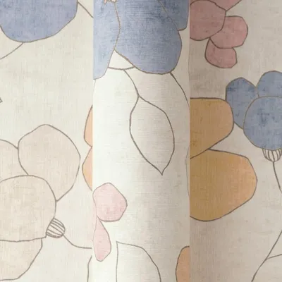 Produktbild von Vliestapete mit bunten Blumen in Blau, Rosa & Gelb AS Creation (KG-176104)