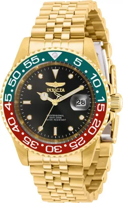 Obrázek produktu pro Invicta Pro Diver 36041 Pánské hodinky - Quartz Movement - Nerezová ocel s černým ciferníkem - 40 mm