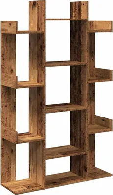 Obrázek produktu pro vidaXL Police na knihy vzhled starého dřeva 86x25,5x140 cm materiál na bázi dřeva