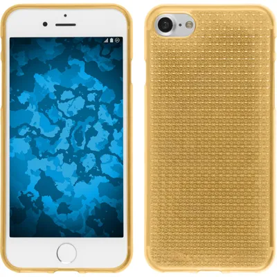 Produktbild von PhoneNatic Case kompatibel mit Apple iPhone 8 - gold Silikon Hülle Iced + 2 Schutzfolien