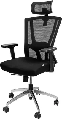 Zdjęcie produktu dla Ergonomiczne krzesło fotel biurowy obrotowy Furvero Zenith BA/A2D/L2D/H2D/S z regulowanymi podłokietnikami oraz podparciem lędźwiowym czarny