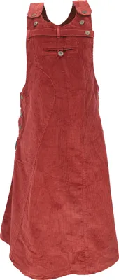 Produktbild von Cord-Latzrock, Trägerkleid, Hippierock - Rostorange, Damen, Baumwolle, Größe: S/M