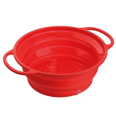 Produktbild von Kuchenprofi-Faltsieb, Silikon, Durchmesser 24 x 10,5 cm, rot