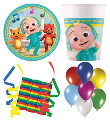 Produktbild von 120-tlg. Set Kindergeburtstag Party Feier Fete Deko Motto CoComelon
