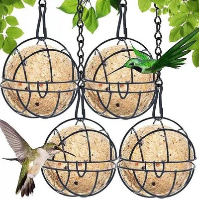 Immagine prodotto di Set di casette per uccelli in metallo, gabbia per uccelli con chiave a catena, gabbia per uccelli, fringuelli e animali selvatici
