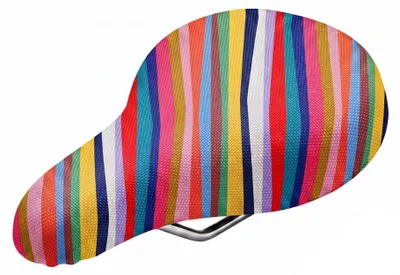 Produktbild von BikeCap – Wasserabweisende Fahrradsattelhülle, mehrfarbige Zebrastreifen