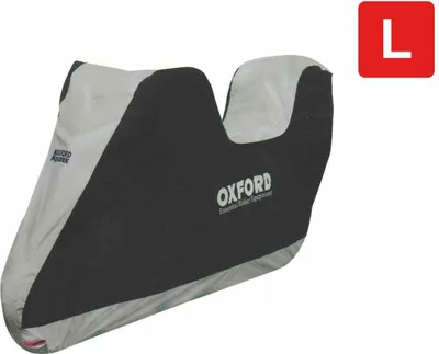 Produktbild von Oxford Aquatex Ver 2 L Motorradabdeckung Silber Mit Platz Für Den Mittleren Kofferraum
