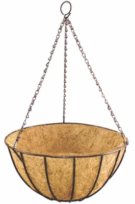 Image de Suspension Classic Ø 35 cm avec garniture en coco, chaîne et crochet