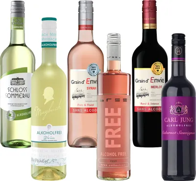 Produktbild von Alkoholfreies Weinpaket (gemischt) - 6 ausgewählte Weine - 6x 0,75l