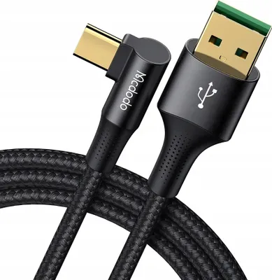 Image de Mcdodo Usb-C Angled Fast Charging Cable for Samsung Usb Type C 6A 65W 1M