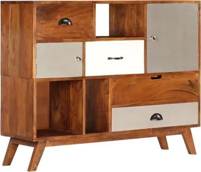 Image de vidaXL Bois d'acacia massif Buffet Commode Buffet haut