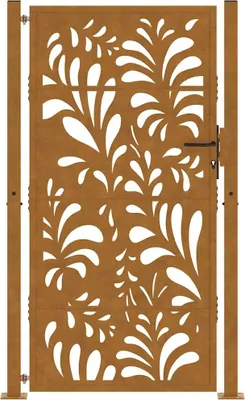 Produktbild von vidaXL Gartentor 100x200 cm Verwitterungsstahl Wellendesign