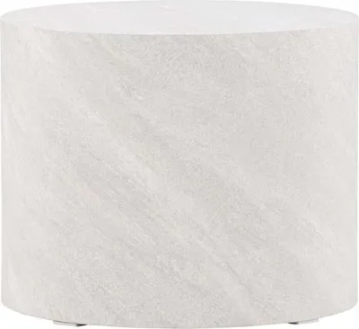 Zdjęcie produktu dla FURNLUX Stolik kawowy York Marble White 50cm / Hauptfarbe: Weiß / Abmessungen: 50 x 50 x 40 cm