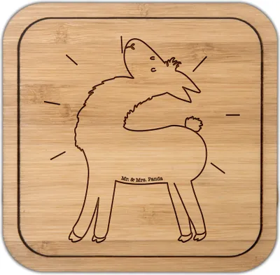 Produktbild von Mr. & Mrs. Panda Tassenuntersetzer Lama Stolz - Transparent - Geschenk, Familie, Untersetzer Kork, Lamas, Kumpel, Family, Getränkeuntersetzer, Coaster, Tischschoner