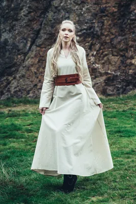 Produktbild von Wikinger Unterkleid Baumwolle Natur "Valdis" XS