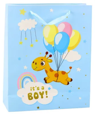 Obrázok produktu pre Torba Prezentowa Błękitna It's A Boy 32 x 26 x 10 cm