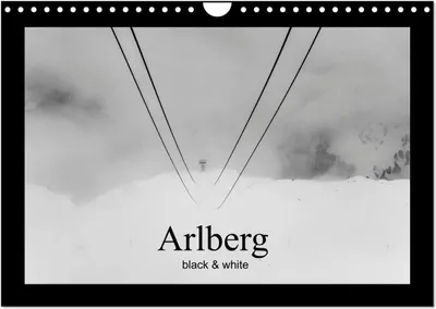 Produktbild von Arlberg black and white (Wandkalender 2025 DIN A4 quer), CALVENDO Monatskalender