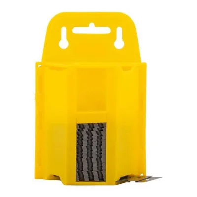 Immagine prodotto di 100 lame trapezoidali con fori in dispenser Lame di ricambio per taglierine trapezoidali 100 pezzi