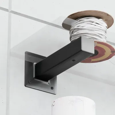 Immagine prodotto di QLS Supporto per mensola 1 pezzo per mensola a muro 20x10x4 cm in acciaio nero a T 11100