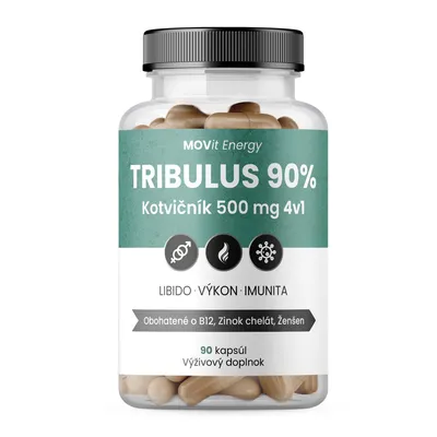 Productafbeelding van Tribulus 90%, Kotvičník 500 mg, 4-in-1, 90 capsules