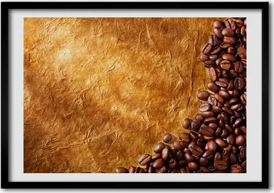 Produktbild von Bild - Bilder - Bilderrahmen - 70 cm x 50 cm - MDF-Rahmen, Wandkunst Kaffeebohnen