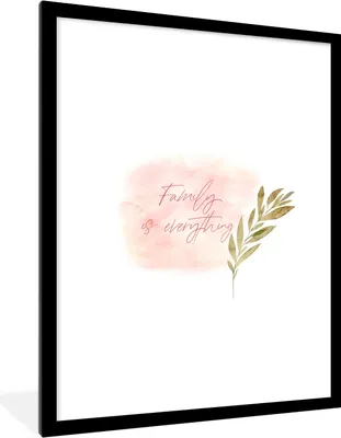 Produktbild von MuchoWow® Gerahmtes Poster Familie - Zitate - Sprichwörter - Familie ist alles 60x80 cm - Poster mit Schwarzem Bilderrahmen Wandposter Rahmen Foto Bilder - Wohnzimmer - Dekorationen - Prämie