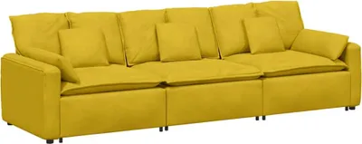 Produktbild von vidaXL Modulares Sofa mit Kissen Gelb