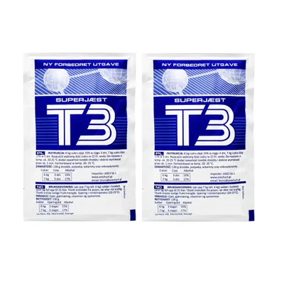 Produktbild von 2 x Turbo Hefe – T3 Super 130g Turbohefe, Wodkahefe, Hefe für Maische, Turbo Hefe, Wodka Hefe