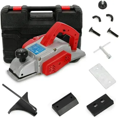 Produktbild von Elektrischer Handhobel - 1300 W - 13.000 U/min - 90 mm Hobelbreite - Für die Holzbearbeitung - Rot