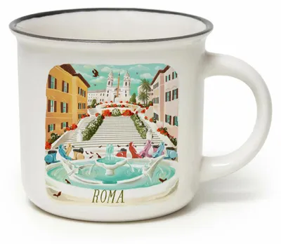 Image de Nouvelle Tasses En Porcelaine Bone China - Cup-Puccino - Roma