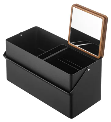 Make-up Box TOWER, schwarz, Stahl/Holz, 31x15x15,7 cm