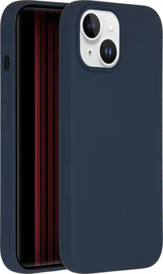 Image de Accezz Liquid Silicone Backcover avec MagSafe pour l'Apple iPhone 15 - Bleu foncé