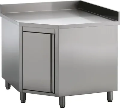 Produktbild von CHEFGASTRO Arbeitstisch Ecke mit Tür BxTxH 1000/1000x700x850mm