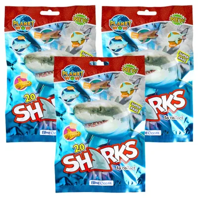 Produktbild von Blue Ocean Sharks Sammelfiguren 2026 - Planet Wow Hai Figur - 3 Tüten