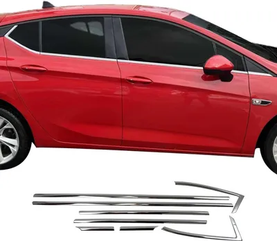 Zdjęcie produktu dla Listwy okienne do Opel Astra K 2015-2019 stal nierdzewna chrom 8szt