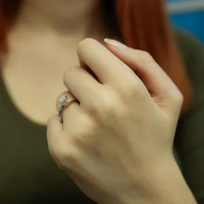 Produktbild von 0,27 Carat Diamant Solitär Ring Meisterwerk 14 Karat Weißgold