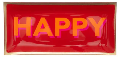 Produktbild von Gift Company Glasteller Love Plates Happy Rot (21cm)