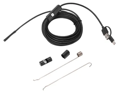 Immagine prodotto di Endoscopio USB 5,5 mm, 3-in-1, con telecamera IP67, impermeabile, per ispezioni e manutenzione, lunghezza cavo 2 metri / 6,56 piedi