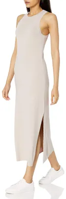 Produktbild von The Drop Damen Maxikleid Gabriela, hoher Halsausschnitt, tiefer Armausschnitt, A