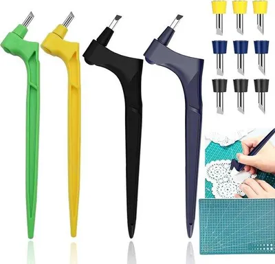 Produktbild von Edelstahlmesser-Set 13-teilig, 360° rotierend, Gyro-Schneider