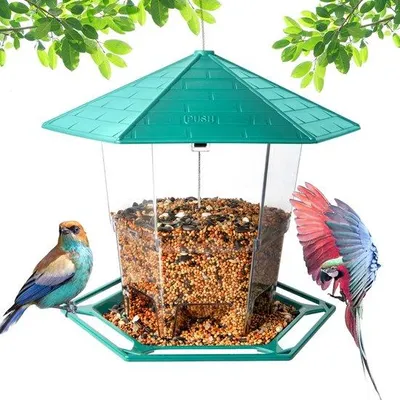 Produktbild von Vogelhaus für Garten, eichhörnensicher, leicht zu reinigen, Retro