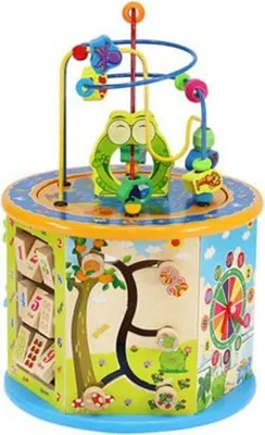 Produktbild von Motorikwürfel Holz-Kunststoff Kinder ab 1 Jahr Spielzeug Würfel Lernspiel