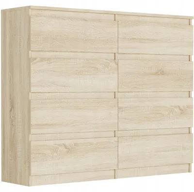 Obrázek produktu pro Komoda 120 cm 8 zásuvek skříňka FRAMIRE R-120-S8 sonoma
