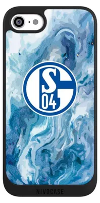 Produktbild von NIVOCASE Handyhülle für Apple iPhone SE (2022)  Hülle NIVOpure Case Schwarz FC Schalke 04 Fanartikel Logo