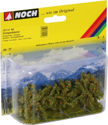 Zdjęcie produktu dla NOCH 25114 Drzewka pomarańczowe 3 sztuki, wysokość 4 cm
