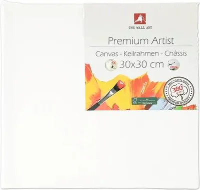 Produktbild von Leinwand 30x30 cm, 1,7 cm tief, aus Baumwolle, 380g/m², dreifach grundiert