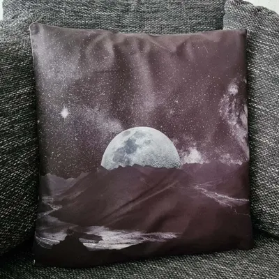 Obrázek produktu pro Povlak na polštář Hory, měsíc a hvězdy - 45 cm x 45 cm