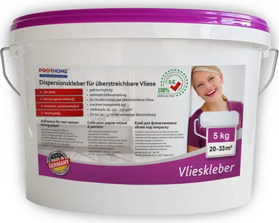 Produktbild von Vlieskleber Profhome Fertig-Kleber für Malervlies Renoviervlies 5 kg max 33 qm